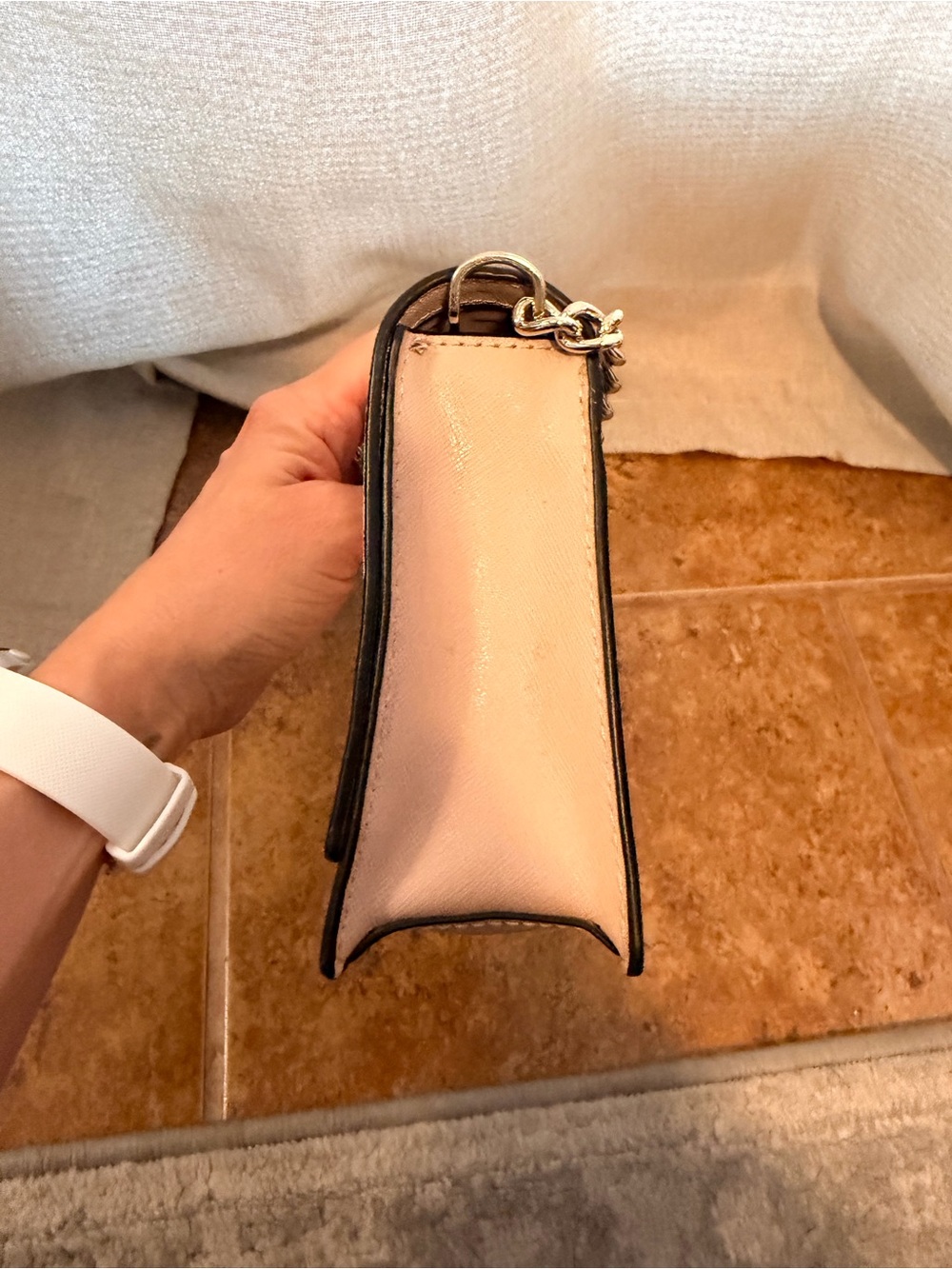 kate spade Two-Tone Black and White Chain Crossbody Bag - Cameron Convertible - Picture 5 of 9